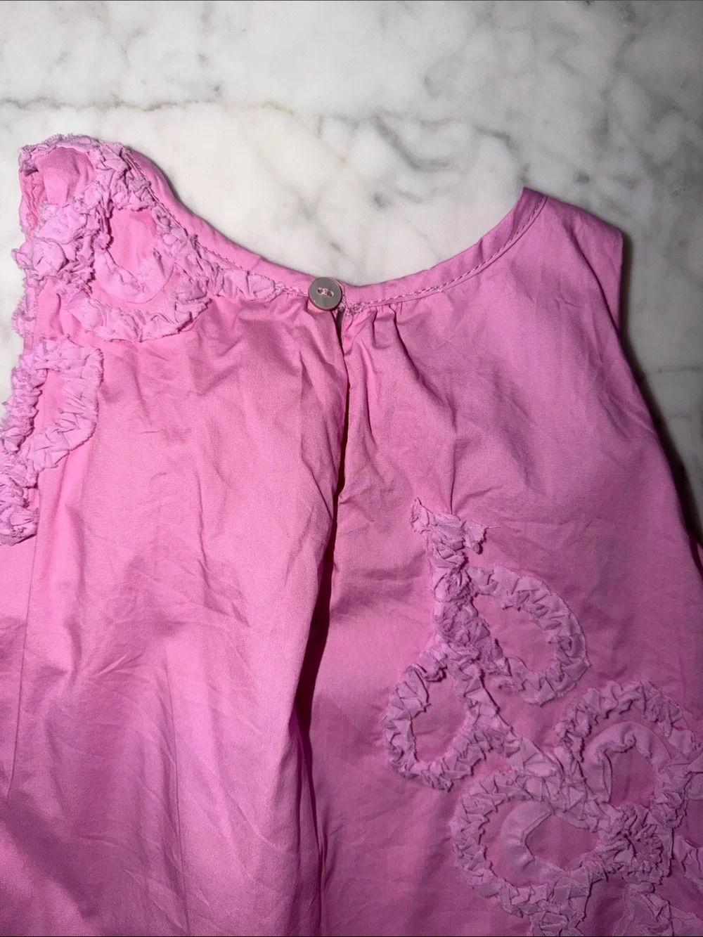 Zara Pink Sleeveless Floral Appliqué Dress 3Y